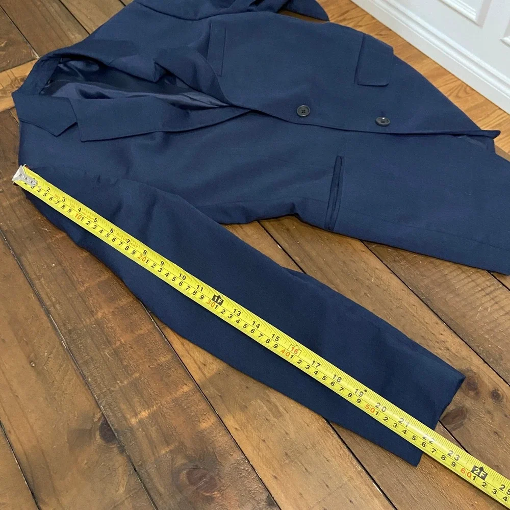 Bonobos Mens Slim Fit Navy Blue Wool Blazer Sport Coat 36S 15400-BLH06